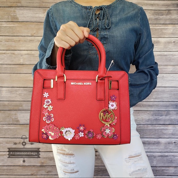 NWT Michael Kors Dillon Satchel Dark Sangria Bag - Picture 2 of 8